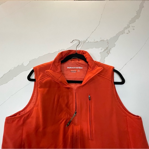Men’s HAWKE & CO Orange Zip Up Dynamic Sport Vest - Picture 7 of 15